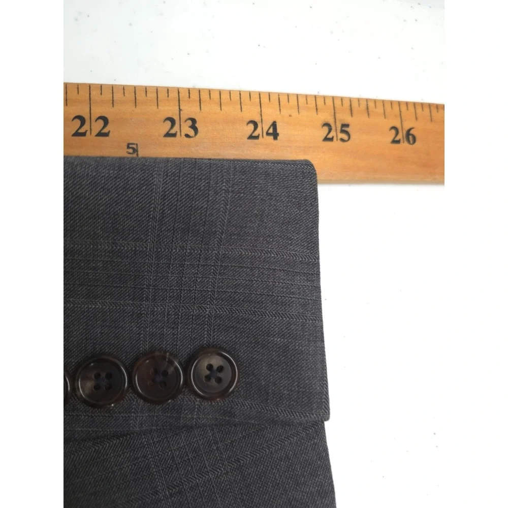 Hickey Freeman Blazer Mens 44 Gray Sports Coat Jacket 2‎ Buttons Single Vent